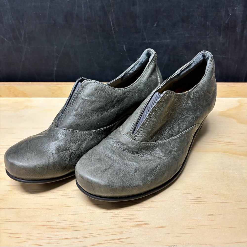 Naot | VGUC Patent Crinkle Leather Bootie Heel Ankle Boots, Size 6.5